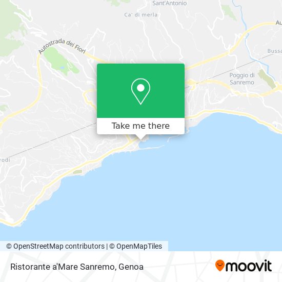 Ristorante a'Mare Sanremo map