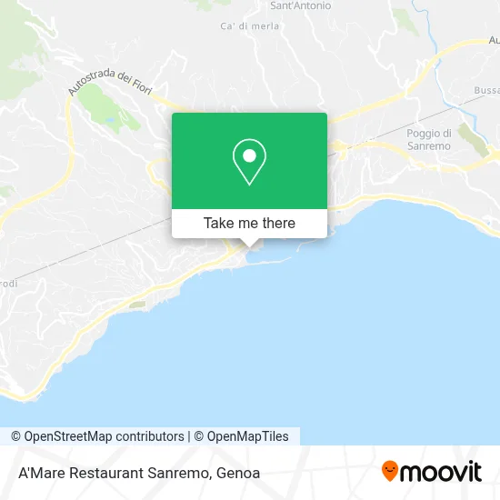 A'Mare Restaurant Sanremo map