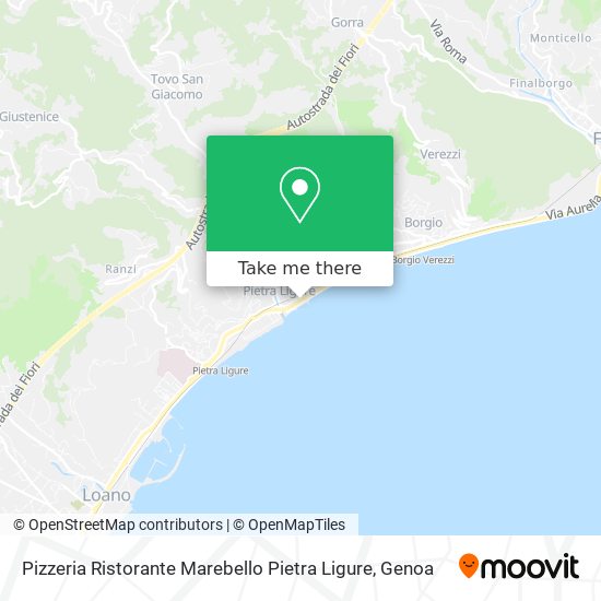 Pizzeria Ristorante Marebello Pietra Ligure map
