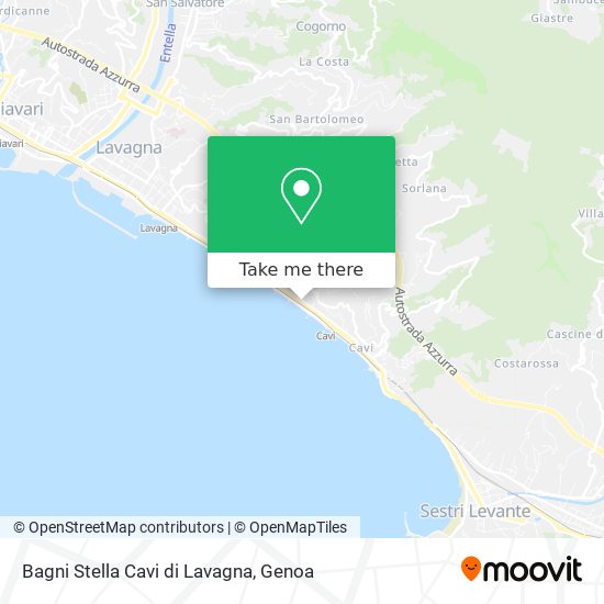 Bagni Stella Cavi di Lavagna map