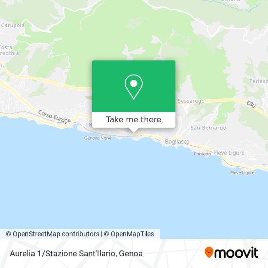 Aurelia 1/Stazione Sant'Ilario map