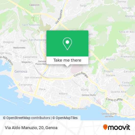 Via Aldo Manuzio, 20 map