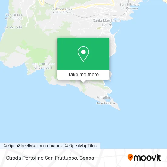 Strada Portofino San Fruttuoso map
