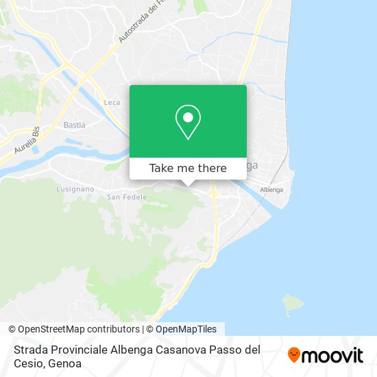 Strada Provinciale Albenga Casanova Passo del Cesio map