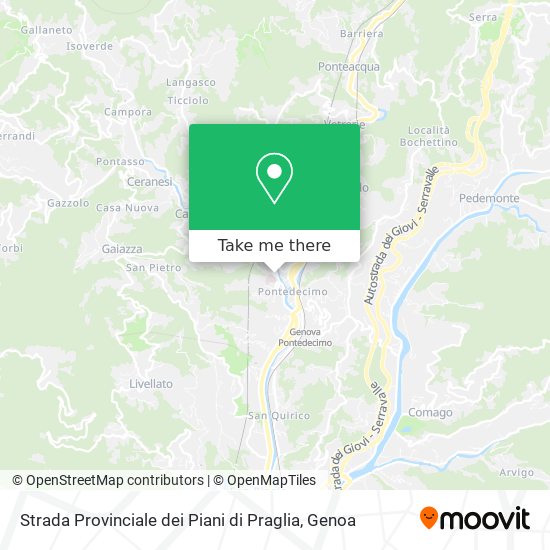Strada Provinciale dei Piani di Praglia map