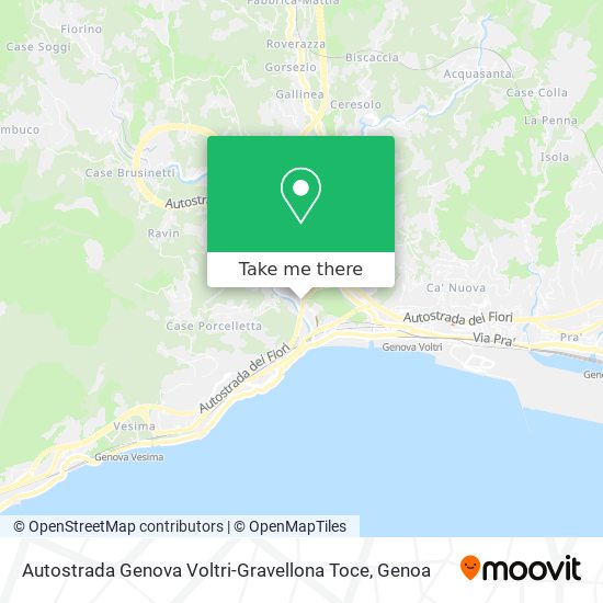 Autostrada Genova Voltri-Gravellona Toce map