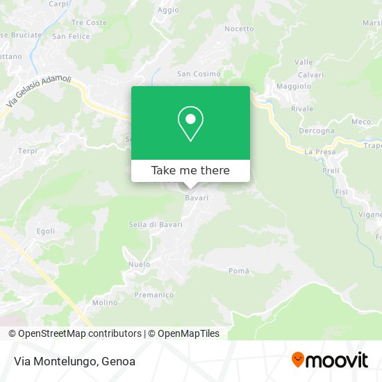 Via Montelungo map