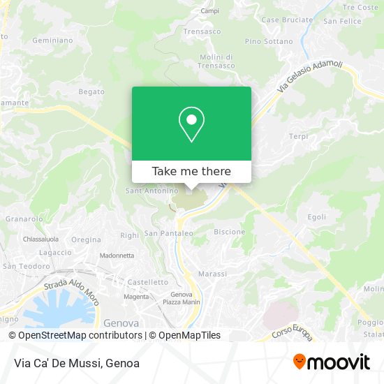 Via Ca' De Mussi map