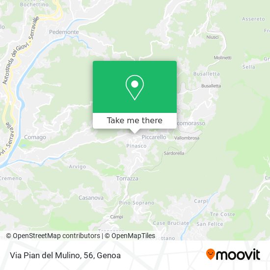 Via Pian del Mulino, 56 map