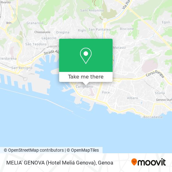 MELIA' GENOVA (Hotel Meliá Genova) map