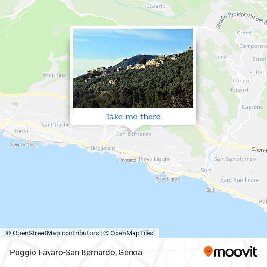 Poggio Favaro-San Bernardo map