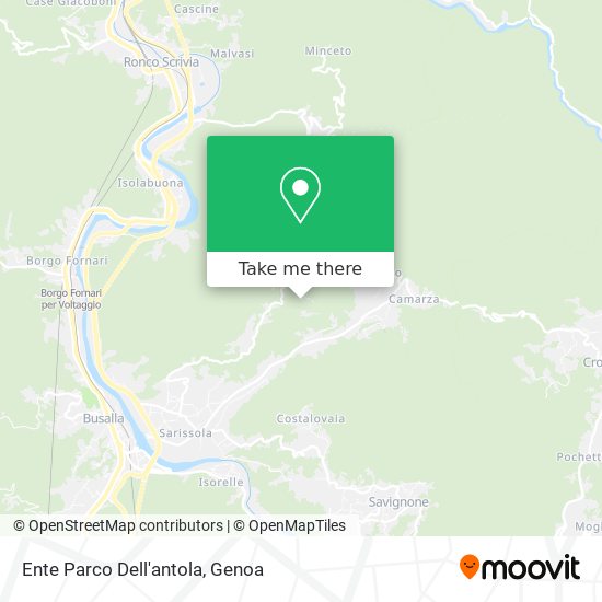 Ente Parco Dell'antola map