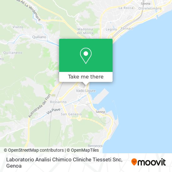 Laboratorio Analisi Chimico Cliniche Tiesseti Snc map