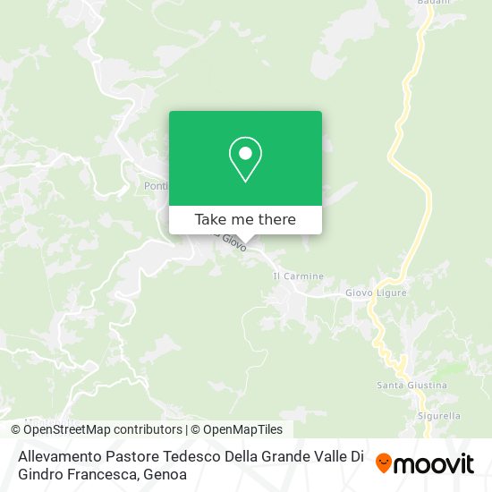 Allevamento Pastore Tedesco Della Grande Valle Di Gindro Francesca map