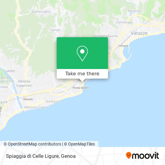 Spiaggia di Celle Ligure map