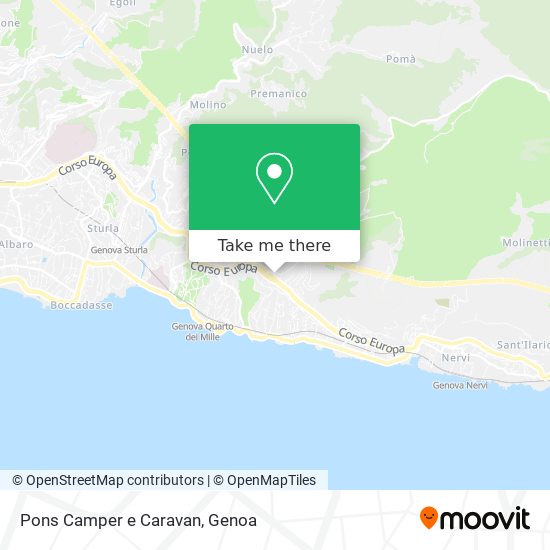 Pons Camper e Caravan map