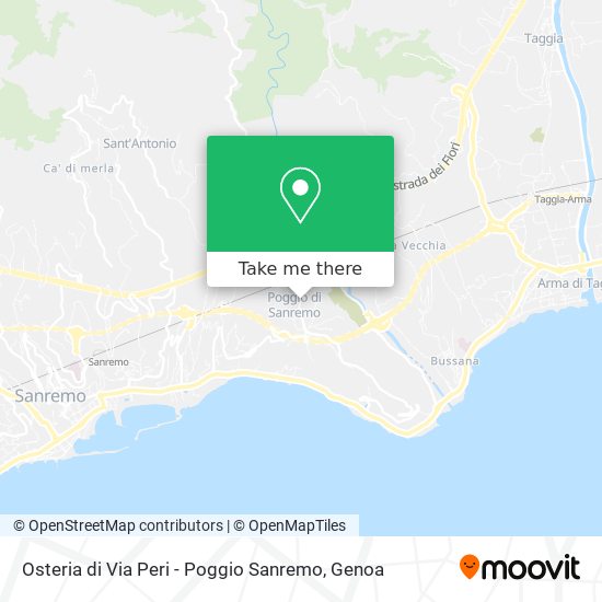 Osteria di Via Peri - Poggio Sanremo map