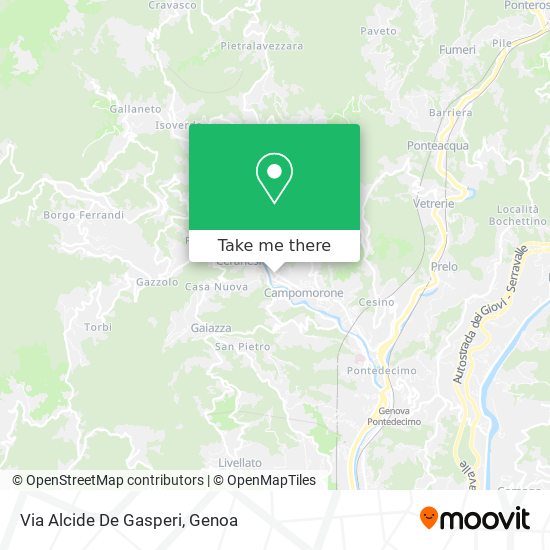 Via Alcide De Gasperi map