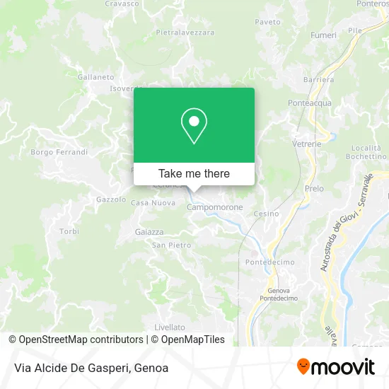 Via Alcide De Gasperi map