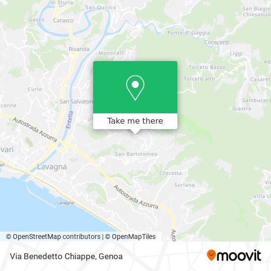 Via Benedetto Chiappe map