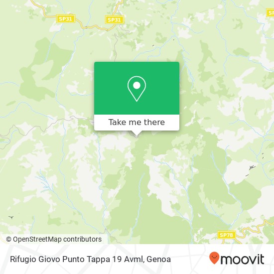 Rifugio Giovo Punto Tappa 19 Avml map