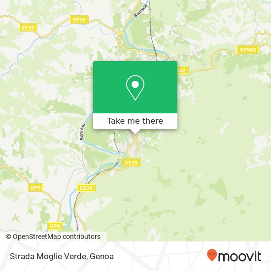 Strada Moglie Verde map