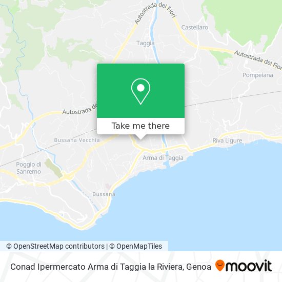 Conad Ipermercato Arma di Taggia la Riviera map