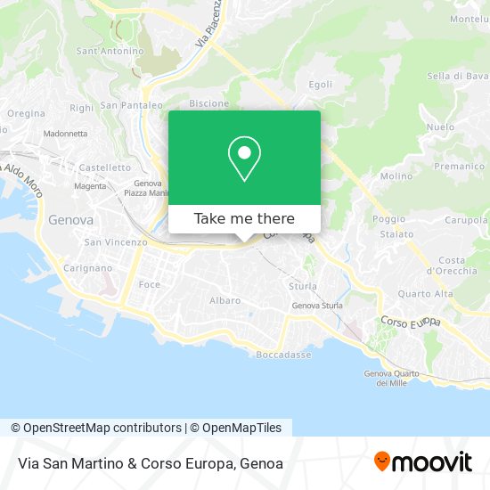 Via San Martino & Corso Europa map