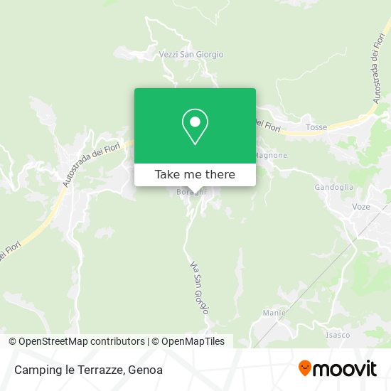 Camping le Terrazze map