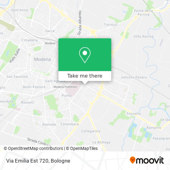 Via Emilia Est  720 map
