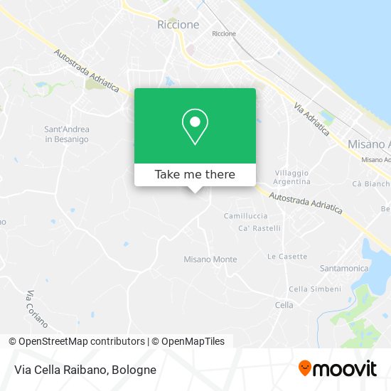 Via Cella Raibano map