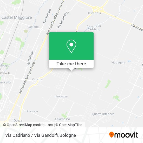 Via Cadriano / Via Gandolfi map