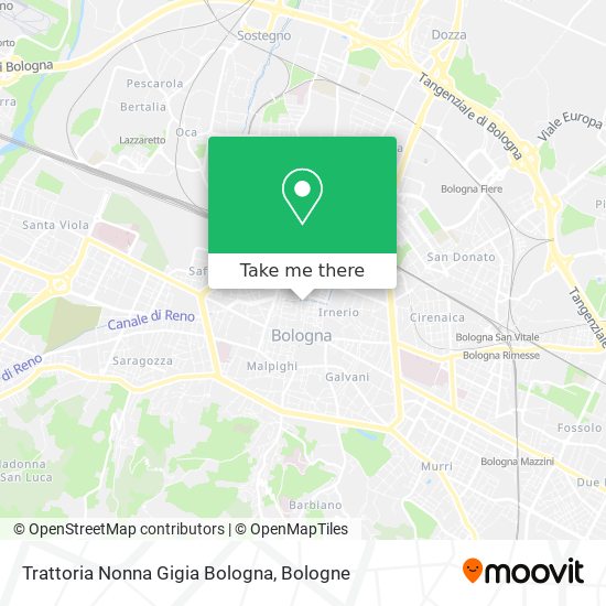 Trattoria Nonna Gigia Bologna map