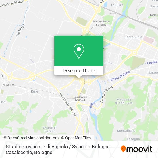 Strada Provinciale di Vignola / Svincolo Bologna-Casalecchio map