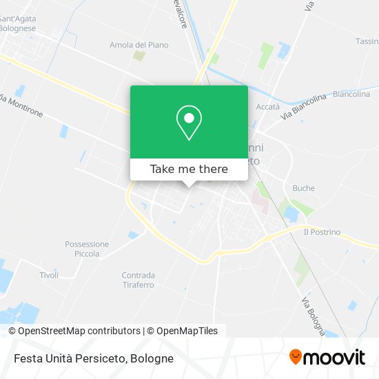 Festa Unità Persiceto map