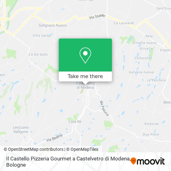 Il Castello Pizzeria Gourmet a Castelvetro di Modena map