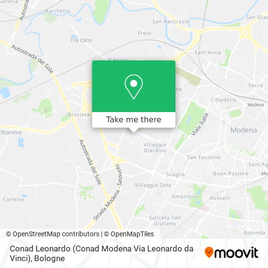 Conad Leonardo (Conad Modena Via Leonardo da Vinci) map
