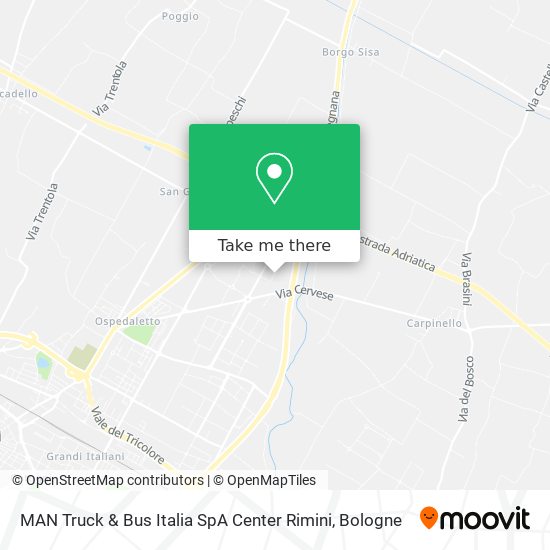 MAN Truck & Bus Italia SpA Center Rimini map