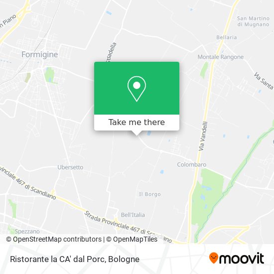 Ristorante la CA' dal Porc map