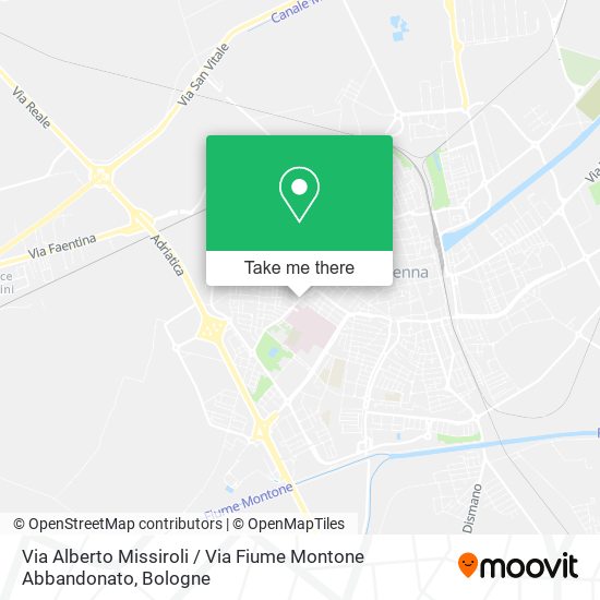 Via Alberto Missiroli / Via Fiume Montone Abbandonato map