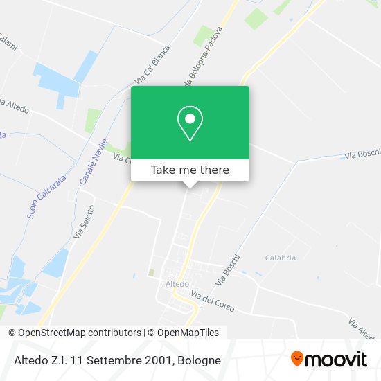 Altedo Z.I. 11 Settembre 2001 map