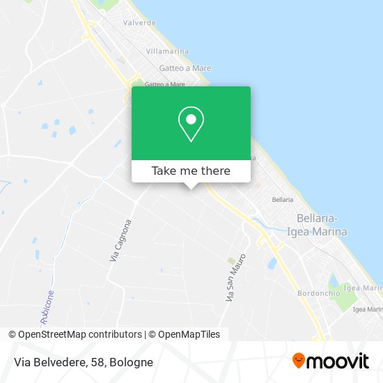 Via Belvedere, 58 map