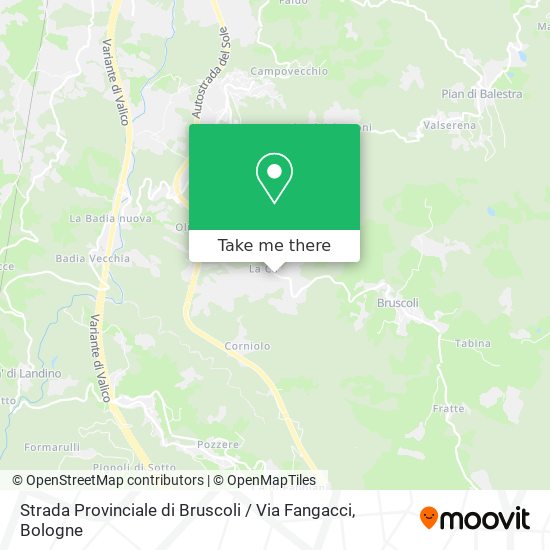 Strada Provinciale di Bruscoli / Via Fangacci map