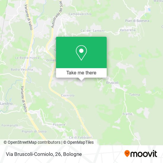 Via Bruscoli-Corniolo, 26 map