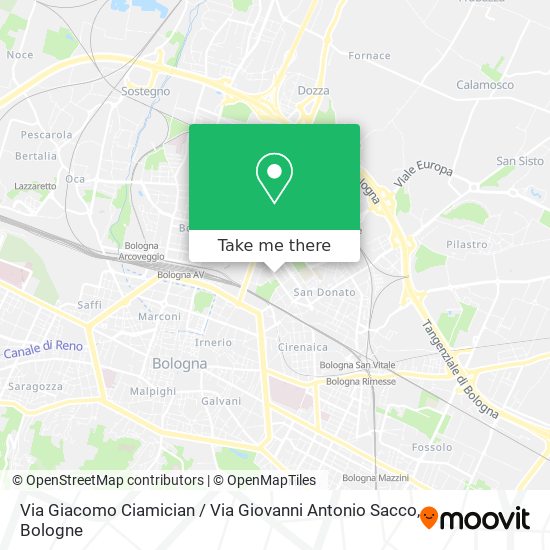 Via Giacomo Ciamician / Via Giovanni Antonio Sacco map