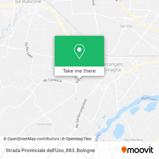 Strada Provinciale dell'Uso, 883 map