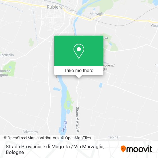 Strada Provinciale di Magreta / Via Marzaglia map