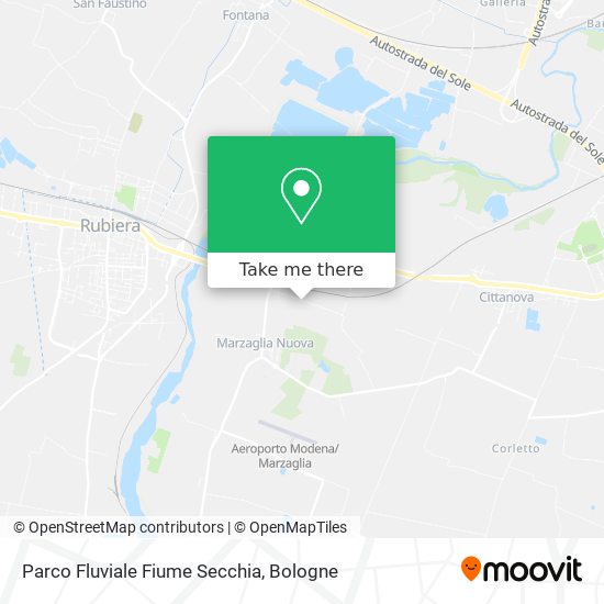 Parco Fluviale Fiume Secchia map