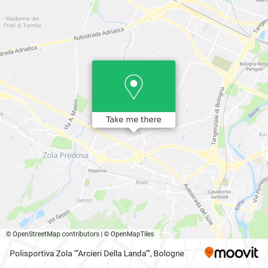 Polisportiva Zola ""Arcieri Della Landa"" map