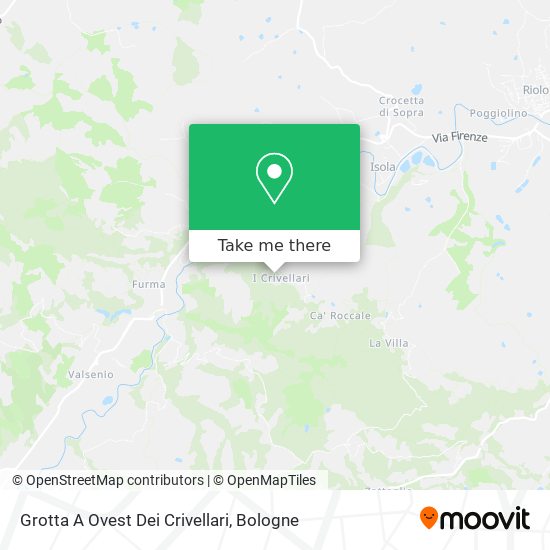 Grotta A Ovest Dei Crivellari map